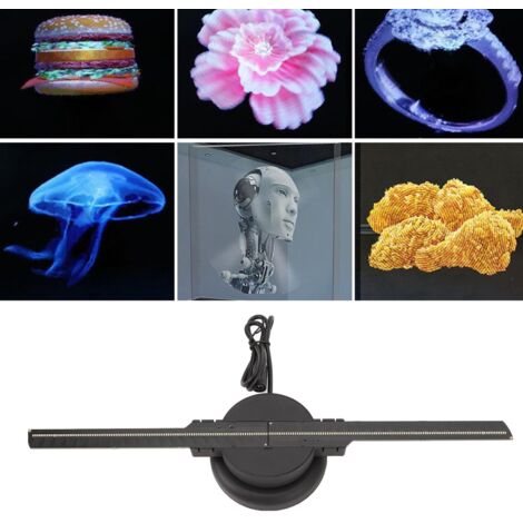 Projecteur Holographique 3D Ventilateur LED 224 Points Résolution 1024x224 Contrôle à Distance Alimentation US 100-240V (1/5)