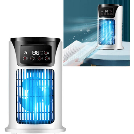 Ventilateur à Évaporation Portable, Pulsations 6 Vitesses, Timer 6 Heures, Rafraîchissement Rapide et Silencieux pour Bureau et Chambre (1/5)
