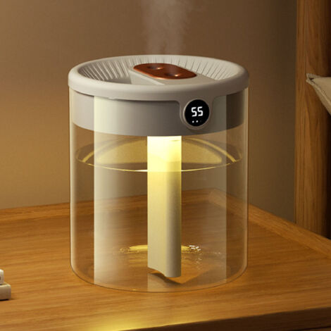 Humidificateur Ultrasonique Silencieux 2L Top-Fill avec Arrêt Automatique pour Maison Bureau [Blanc Moderne ABS/PC] 131x131x152mm (1/5)