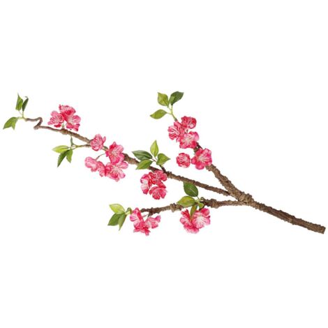 Branches Artificielles de Prunier Rouge avec Fleurs Simulées Rose Red à Longues Tiges, 3 Fleurs sur 3 Branches, 78cm pour Décor Maison Restaurant Bureau