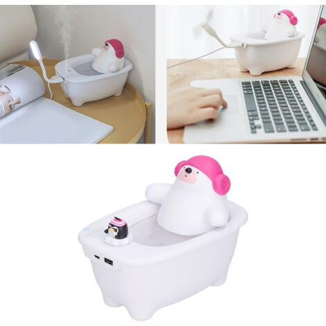 [Humidificateur] + [Luminoso] + [Huifeiner] + [550ml Bathtub Shape USB Powered Noise Reduction Desktop Moisturizing Sprayer ABS] (1/5)