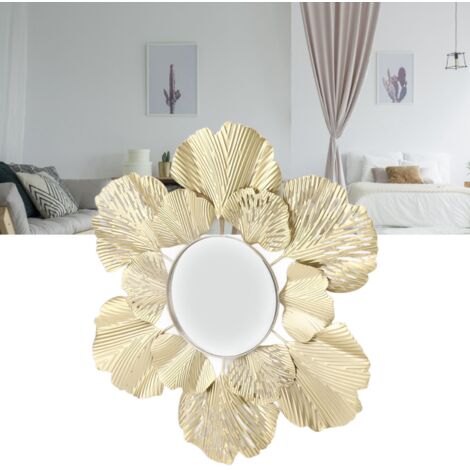 Mirroir mural Ginkgo - Style moderne minimaliste - Décoration résistante et colorée pour salon et chambre (1/5)