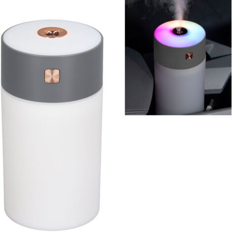Humidificateur Ultrasonique Portable 300ml Mini Gray avec Lumière Colorée et Arrêt Automatique 6H pour Bureau Maison Voyage (1/5)