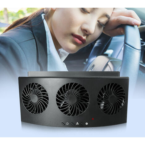 Ventilateur de Fenêtre USB 3-Port Ventilation Automobile Extraction d'Air Hotte Cooling ABS Vent Portatif Odeur Chaleur Radiateur Portable USB Powered Installation Simple (1/5)