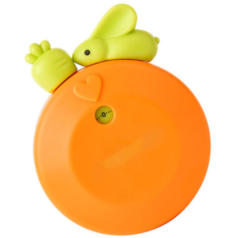 Minuterie de cuisine mécanique orange avec aimant - Timer compteur adorable pour cuisine, laboratoire et salle de lecture (1/5)