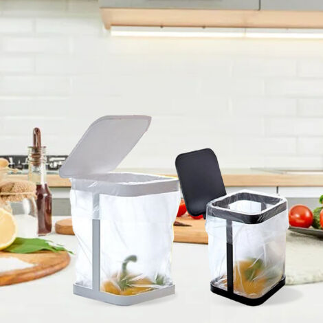 Poubelle de Table Japonaise Compacte avec Couvercle en Métal, Noir, pour Cuisine Bureau Table Salon (380g) (1/5)