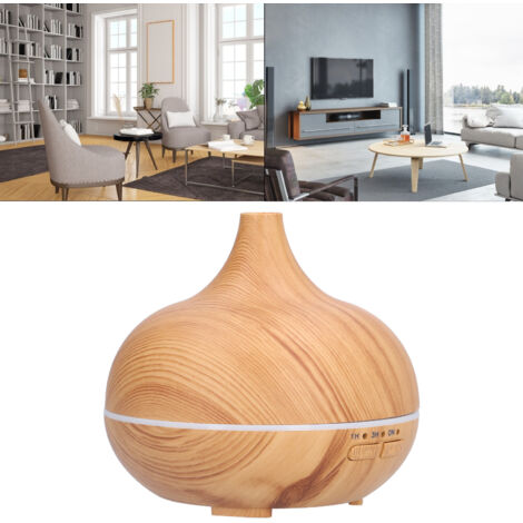 Diffuseur d'Aromathérapie Multifonction USB 150ml Bois Lumière Diffuseur Humidificateur D'air Soin de nuit LED 7 Couleurs Design Silencieux BPA-free ABS Chambre Bureau Salon Office Décoration Valise (1/5)