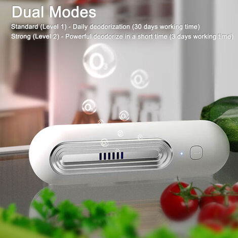Désodorisant rechargeable pour réfrigérateur, générateur d'ozone - 2 modes - Purificateur d'air électrique - Mini extracteur d'odeurs - Chargement USB
