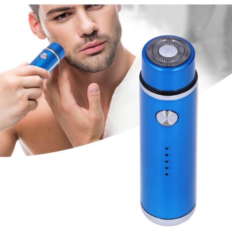 Rasoir Électrique Portable Mini Rasoir USB Rechargeable pour Hommes Femmes Voyage Bleu Shaving Machine (1/5)