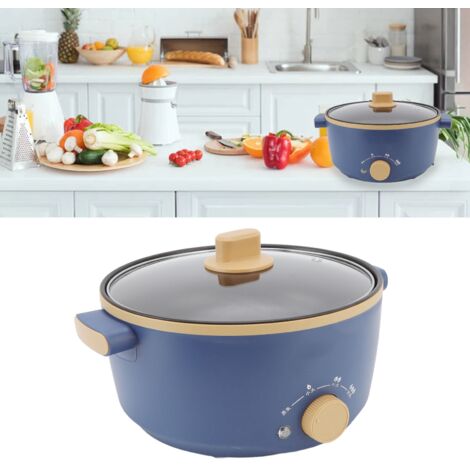 Casserole électrique multifonctionnelle, 800W, 2,5L, 3 vitesses, revêtement antiadhésif, ABS et verre, pour étudiants. (1/5)