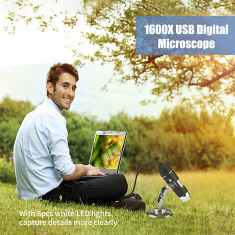 Microscope Digital USB 1600X avec 8 LED pour Inspection Industrielle et Usage Médical (1/5)