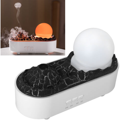 Diffuseur D'huiles Essentielles Volcano avec Humidification 200ML + Lumière d'Ambiance + Timer 2H/4H/6H pour Maison Blanc (1/5)
