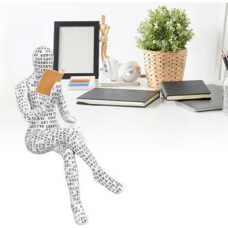 Statue Figurine Femme Statue Pensée Unique Résine & Papier Décor Bibliothèque Maison Bureau W310 11 (1/5)