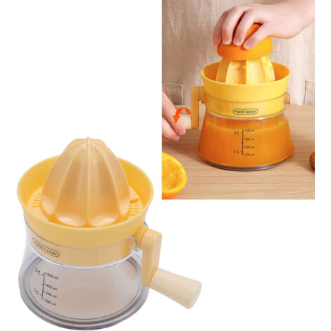 Presse-agrumes Manuel à Manivelle 500ml - Citron Orange Lime Grapefruit avec Balance et Fond Anti-dérapage - Matériaux ABS de Grade Alimentaire (1/5)
