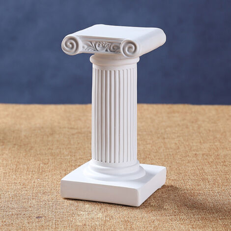 Pilier Romain Décoratif Colonne Grecque Statue (7126D-1501) Ornement Résine Blanc Figurine Bougie Cérémonie Jardin Fête