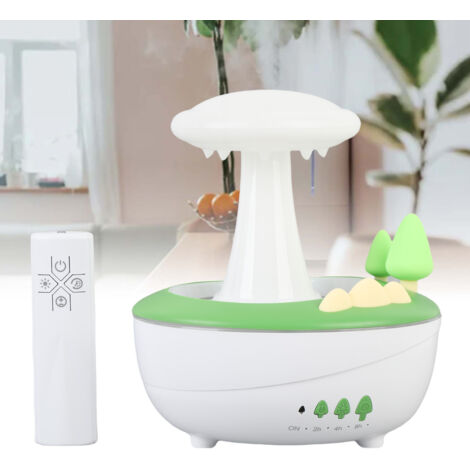 Humidificateur Ultrasonique 280ml Raindrop avec LED Chromatique et Musique Pure pour Chambre, Bureau et Yoga - Multifonction Diffuseur d'Huiles Essentielles et Lampe d'Ambiance ABS/PP, Fonctions Timer (1/5)