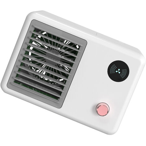 [Ventilateur de Bureau] Ventilateur Personnel USB avec Brumisation Mini Ventilateur 3 Vitesses Écologique Filtre à Air Portable Panier d'eau 400ml ABS Design Moderne pour Bureau Maison Salle (1/5)
