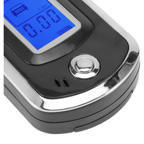 Alcoomètre Digital Mini Portable AT6000 Éthylotest Professionnel avec Écran LCD et 20 Embouts (1/5)