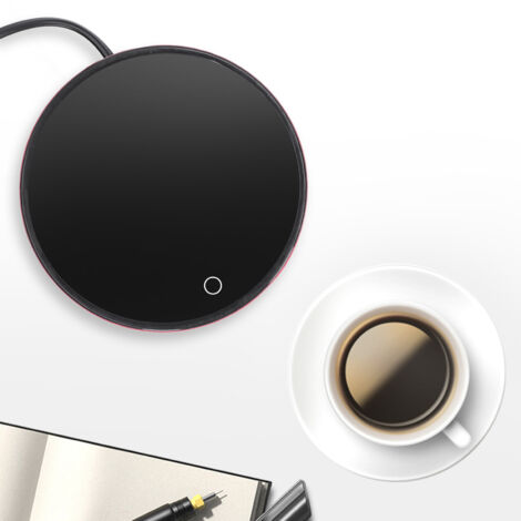 Plateau chauffant mug [Café] Aluminium ABS Silicone 119mm Thermostat 55°C 18W Bleu Rouge Bureau Maison Cadeau (1/5)
