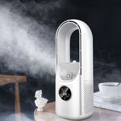 Ventilateur Ventilateur Sans Lames Portable USB avec 6 Vitesses Ventilateur Sans Lames Portable USB avec 6 Vitesses Régulation des Vitesses et Minuteur Air Conditionné Humidificateur pour Bureau Maiso (1/5)