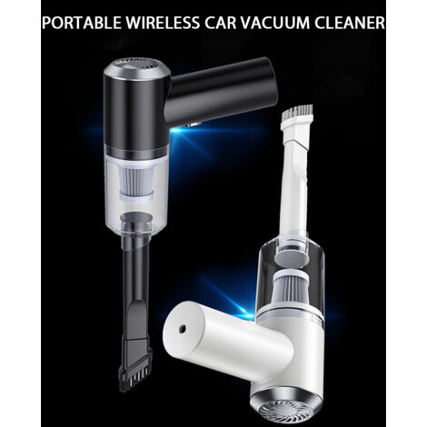 Aspirateur de Voiture Sans Fil à Haute Puissance 120W 6000Pa avec LED - ABS, Noir/Blanc, 2000mAh, Compact 16.5cm (1/5)