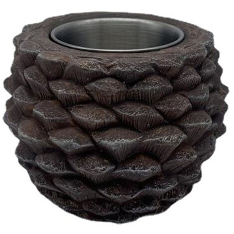 Poêle à alcool Pinecone 001 - Base en béton, flamme réelle, portable pour intérieur et extérieur (1/5)