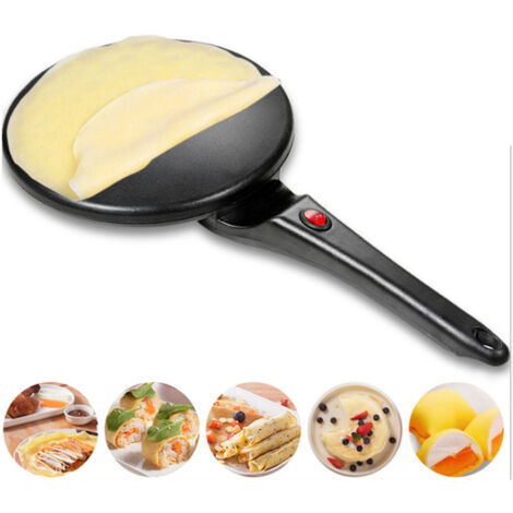 [Crêpe Maker Électrique] [Électrique Crêpe Maker] [600W] Multifunctional Compact Portable Easy Use Griddle Pancake Roti Tortilla Home Kitchen Storage Lightweight 1500g Bowl Mixer Plastic Material