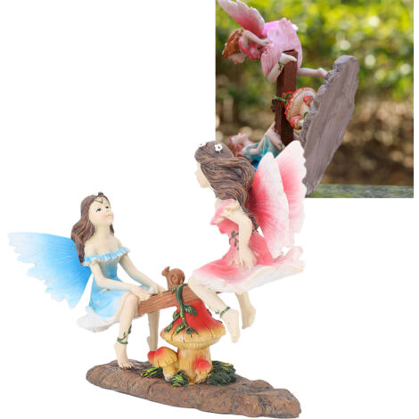 Statue Ornament Figurine Résine Détaillée Décor Fée pour Jardin Maison Bureau, Ornement Diptyque Figurine Résine Authentique Décor pour Salon Jardin Bureau (1/5)