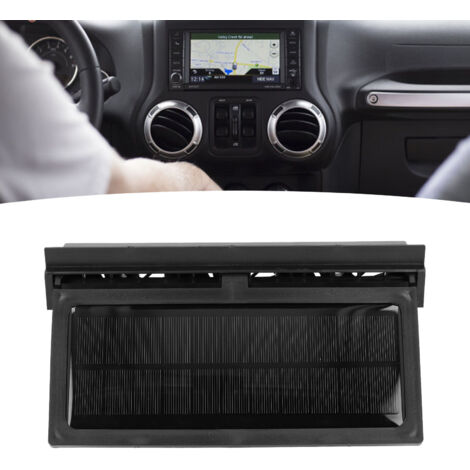 Ventilateur de fenêtre pour voiture avec 3 ventilateurs indépendants, alimentation solaire, USB, ABS et matériau caoutchouc, 1200mAh batterie lithium inclue, facile à installer, pour circulation et re (1/5)