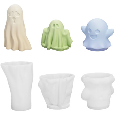 Moule silicone DIY Halloween - Moule 3D fantôme en silicone pour ...