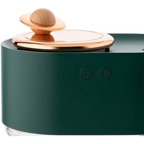 Humidificateur spray avec effet planète rotative et lumière, USB rechargeable mini desktop, couleur vintage vert (1/5)