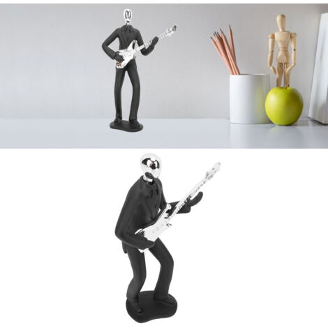 Statue Décorative Résine Musicien Sportif, Modèle 7, Type 7 Noir (15.5 x 7.5 x 27 cm), Figurine Minimaliste pour Table (1/5)