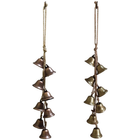 Ensemble 2 Carillons de porte/boutons mural amulet décoration pendentif bronze et bronze rouge. (1/5)
