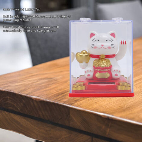 FIGURINE CHAT FORTUNE Automatique à Solaire pour Affichage d'Énergie Positive EUR 14,32