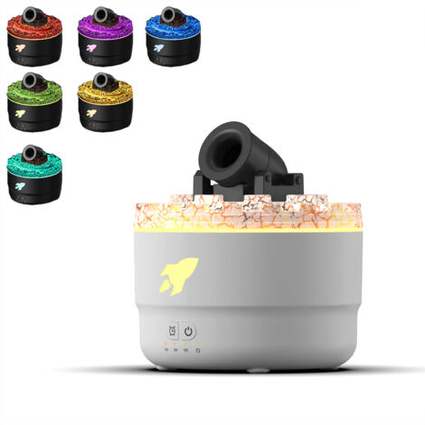 [Diffuseur d'ambiance] [Flame Aroma] [176 Cannon] Blanc - Lampes à flamme, humidificateur et fragrance pour maison et hotels - Modèle 110-220V (Européen) (1/3)