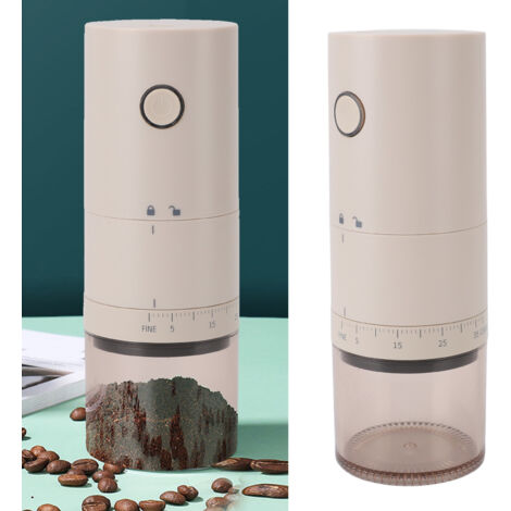 [Moulin à café électrique] Moulin à café électrique à meules ABS SUS 38 niveaux ajustable rechargeable USB portable pour café filtre domestique (1/5)
