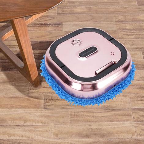 Robot Aspirateur et Laveur Automatique Electric Mopping Robot avec Cloths Sec et Humide, Batterie 2400mAh, Design 2.8 Pouces Slim pour Parquet Marbre Carrelage (1/5)