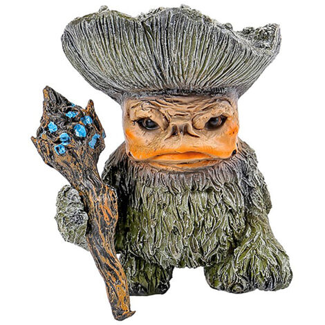 Statuette Mushroom Sprout Gobelin Vert, Ornement Décoratif Craft Monster (1/2)