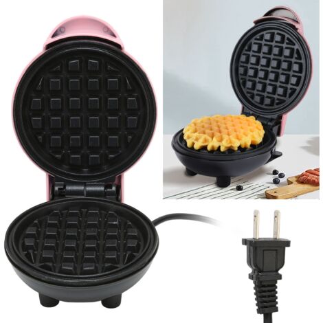 Gaufrier électrique portable Mini waffle maker 350W PP/Aluminium 8.8x12.2cm antidérapant multifonction (1/5)