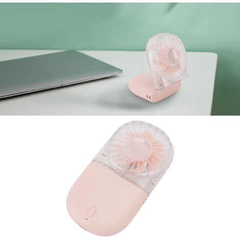 [Ventilateur de Voyage] [Foldable Handheld Fan 5 Wind Speed] [5 Vitesses Basse Consommation Portable Rose] (1/5)