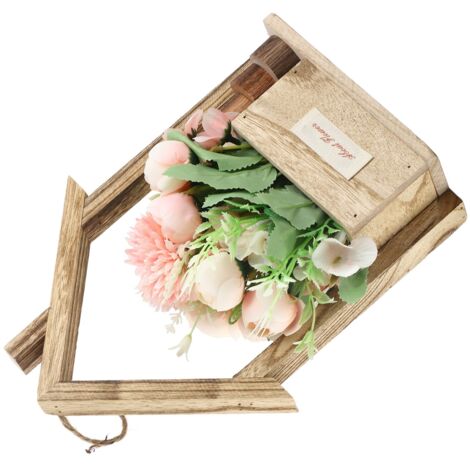 Panier de Fleurs Artificielles Suspendu Décor Murale Unique avec Pot pour Salon Maison (1/5)
