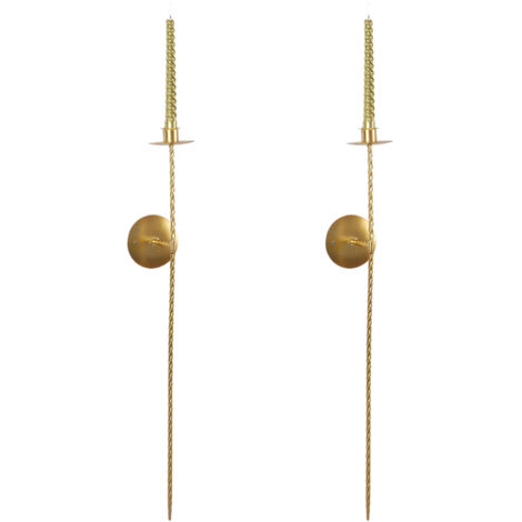 Foyer ou chambre décorative: Applique murale détachable minimaliste deux pièces, texture élégante noir et doré, pack de deux (1/2)