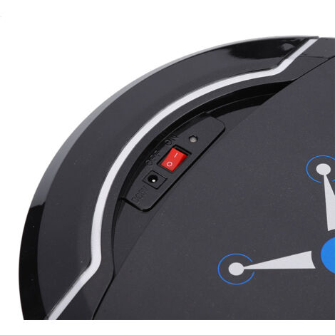 Aspirateur Intelligent Robot Balayeur de Sol Machine de Nettoyage USB Chargement DC5V ABS Noir 23cm Capacité 1800mAh (1/5)
