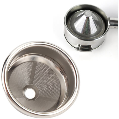 Panier Filtrant Portafilter 58mm en Acier Inoxydable 304 Conique pour Portafilter sans Fond Machine Café