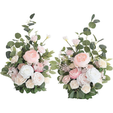 Paire de Fleurs Simulées pour Arche de Mariage Fleur Artificielle Décor de Fond Suspendu pour Party Fête Fireplace Chemin (1/5)