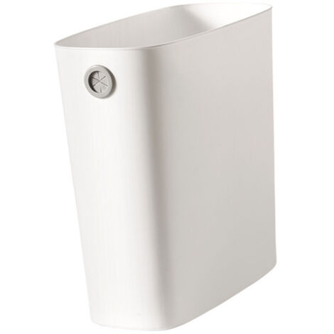Poubelle élégante et étroite large capacité 23x9x27cm en plastique durable pour bureau cuisine chambre maison avec accès facile