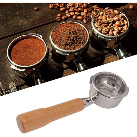 Portefiltre 58mm Bottomless pour Machines GAGGIA Porte en Bois Massif Érable et Design Double Oreille (1/5)