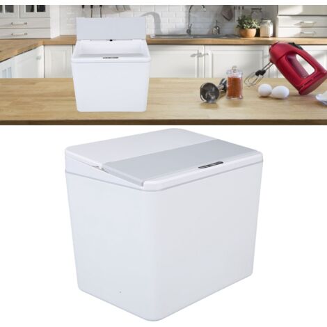 Poubelle Intelligente Capacité 8L USB Rechargeable Induction Automatique Sans Contact pour Bureau Salle de Bain Cuisine (1/5)