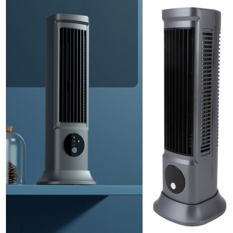 Ventilateur sans turbine USB professionnel silencieux à 3 vitesses - Ventilateur de bureau vertical pour chambre, bureau, domicile (ABS, 29 cm, Gris) (1/5)