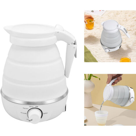 Bouilloire Électrique Portable, Bouilloire Électrique Pliable 850W 600ml, Bouilloire Collapsible avec Arrêt Automatique pour Voyage